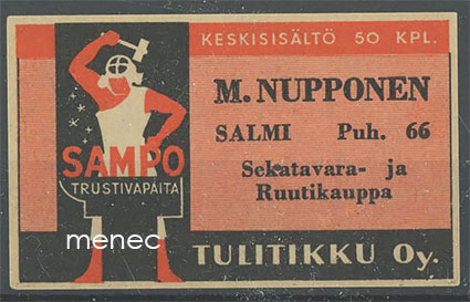 Seppä-etiketti, M. Nupponen, Salmi 