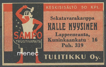 Seppä-etiketti, Kalle Nyysinen, Lappeenranta 
