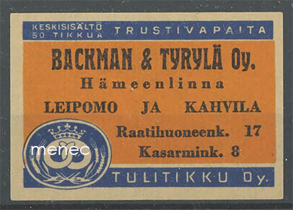 Backman & Tyrylä, Hämeenlinna 
