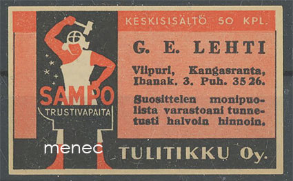 Seppä-etiketti, G. E. Lehti, Viipuri 