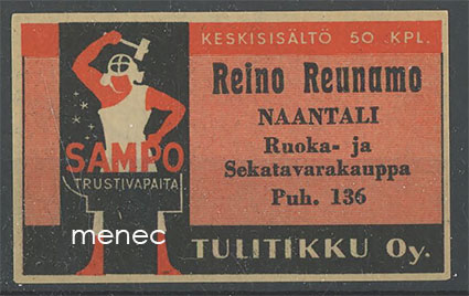 Seppä-etiketti, Reino Reunamo, Naantali 