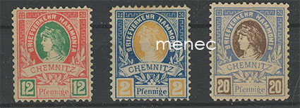Chemnitz, paikallisposti, 3 kpl 