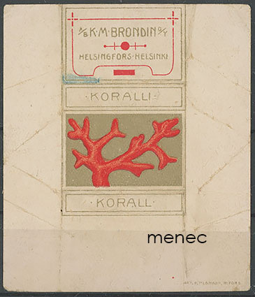 Koralli, makeisetiketti 