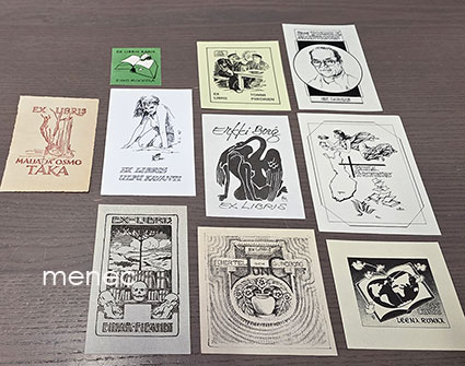 Exlibriksiä, 10 kpl 