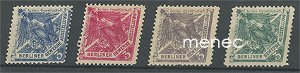 Saksa, paikallisposti, Berliini, Gewerbe Ausstellung, 4 kpl 
