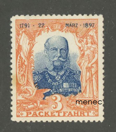 Saksa, paikallisposti, Berliini, Packetfahrt Wilhelm I, 3 Pf 