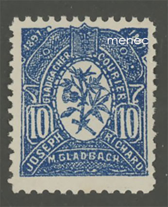 Saksa, paikallisposti, Mönchen-Gladbach, Joseph Richard 1897 