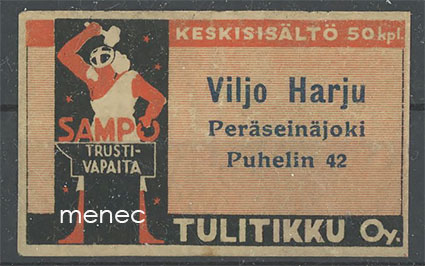 Seppä-etiketti, Viljo Harju, Peräseinäjoki 