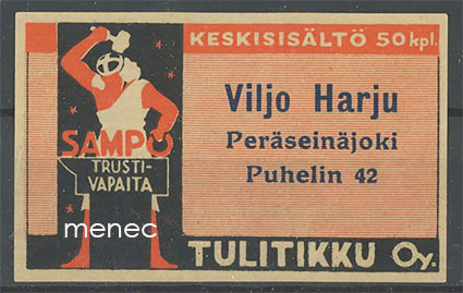 Seppä-etiketti, Viljo Harju, Peräseinäjoki 