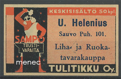 Seppä-etiketti, U. Helenius, Sauvo 