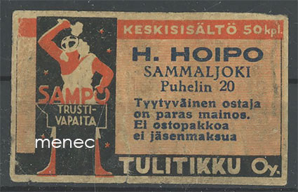 Seppä-etiketti, H. Hoipo, Sammaljoki, Sastamala 