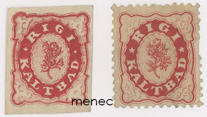 Sveitsi, hotelliposti malli 1864, Rigi-Kaltbad, Postamt Weggis, Hotel Segesser-Faaden, 2 kpl 