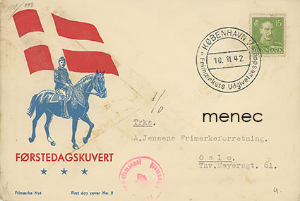 Tanska, 15 ö 1942, FDC 