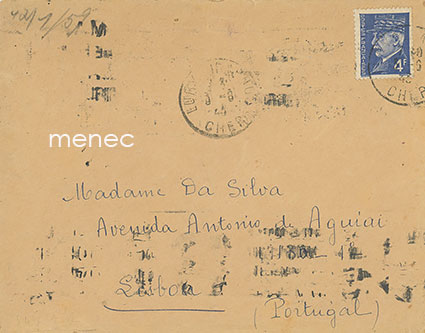 Ranska, kirje Portugaliin 1943, OKW:n tarkastuslipukkeella 