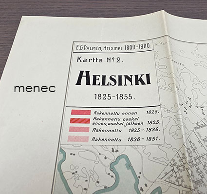 Palmén - Helsinki 1800-1900, kartta 2 (1825-1855) 