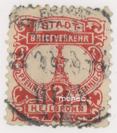 Saksa, paikallisposti, Heilbronn, Stadt-Briefverkehr, 2 Pf 