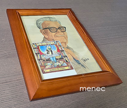 Carl Barks -taulu: leikekuva ja Markku Kivekkään exlibris 