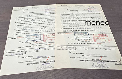 Gestapon käsittelyraportteja Arbeitsamt Wilhelmshavenissa 1940, 2 kpl 