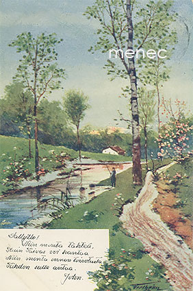 Kalastaja jokivarrella 