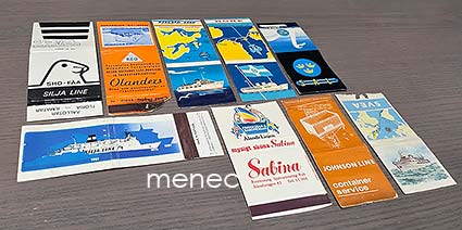 Tulitikkuetikettejä, litteitä, meri. 10 kpl 