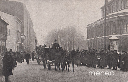 Ministeri Heikki Ritavuoren hautaus Helsingissä 21.11.1922 