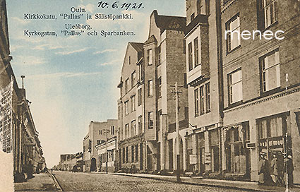 Oulu, Kirkkokatu, 'Pallas' ja Säästöpankki 