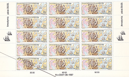 Puoliarkki, Amerikan suomalaisasutus 1988, 3 mk, 15 kpl 