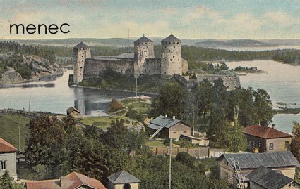 Savonlinna, Olavinlinna, rannan puurakennuksia 