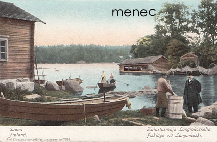 Langinkoski, kalastusmaja, verkkoja ja rysä 