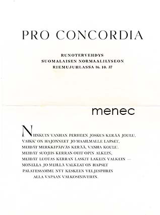 Lyy, Toivo - Pro concordia 