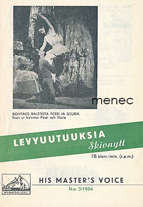 His Masters Voice -levyuutuuksia 1954/3 