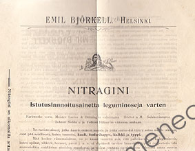 Nitragini Istutuslannoitusainetta leguminoseja varten 