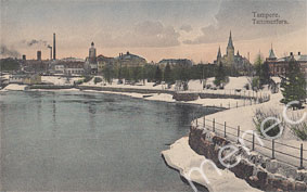Tampere, yleisnäkymä joelta 
