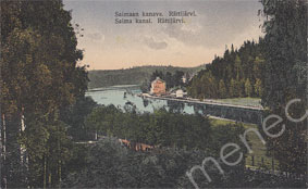 Saimaan kanava, Rättijärvi, rantarakennuksia 