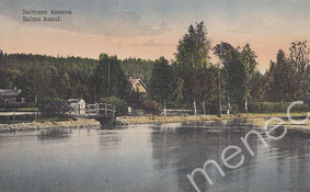 Saimaan kanava, silta ja rakennuksia 