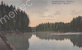 Saimaan kanava, Rättijärvi, saari ja varoitusmerkki 