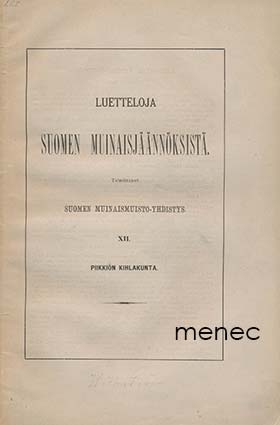 Björck, A. - Muinaismuistoja Piikkiön kihlakunnassa 