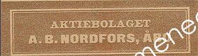 Aktiebolaget A. B. Nordfors, Åbo [alkoholietiketti] 