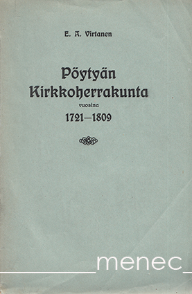 Virtanen, E. A. - Pöytyän kirkkoherrakunta vuosina 1721–1809 