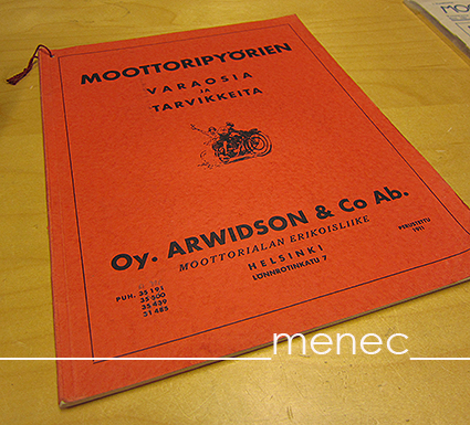 Moottoripyörien varaosia ja tarvikkeita 