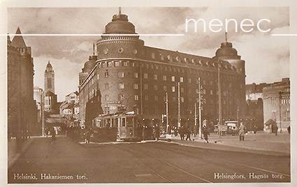 Helsinki, Hakaniemen tori, raitiovaunu, vaunu 43 