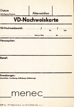 VD-Nachweiskarte 