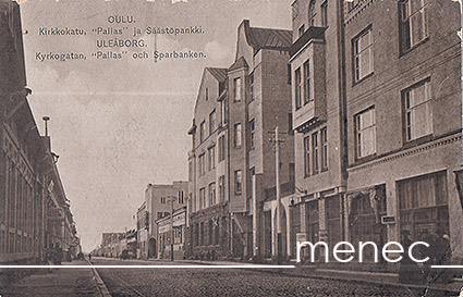Oulu, Kirkkokatu, 'Pallas' ja Säästöpankki 