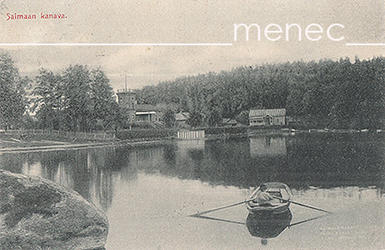 Saimaan kanava, poika soutamassa 