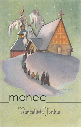 Wendelin, Martta - Talvinen kirkkopiha 