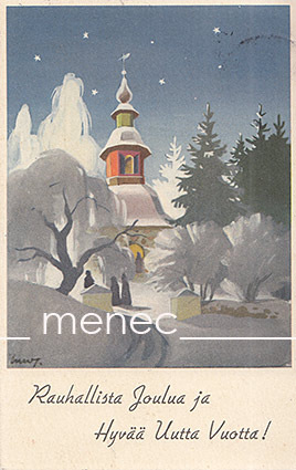 Wendelin, Martta - Talvinen kirkkopiha 