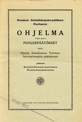 Suomen Sosialidemokraattisen Puolueen ohjelma 