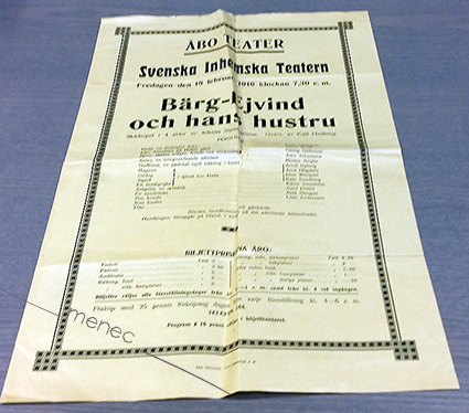 Bärg-Ejvind och hans hustru [juliste] 18.2.1916, Turku 